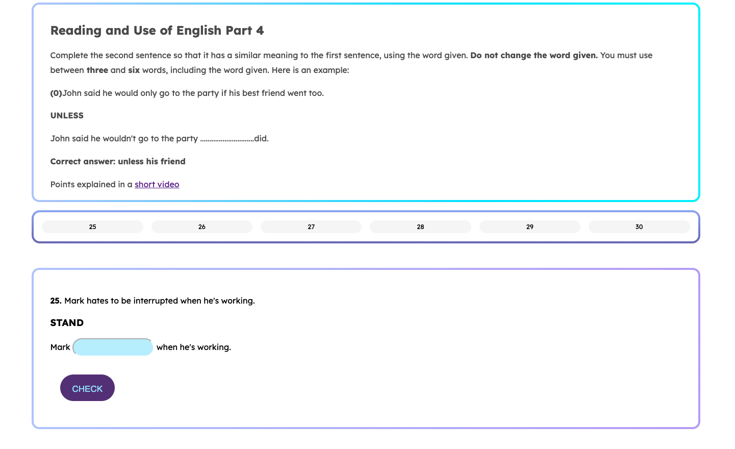 Cambridge C1 Advanced Reading and Use of English Part 4 Sample