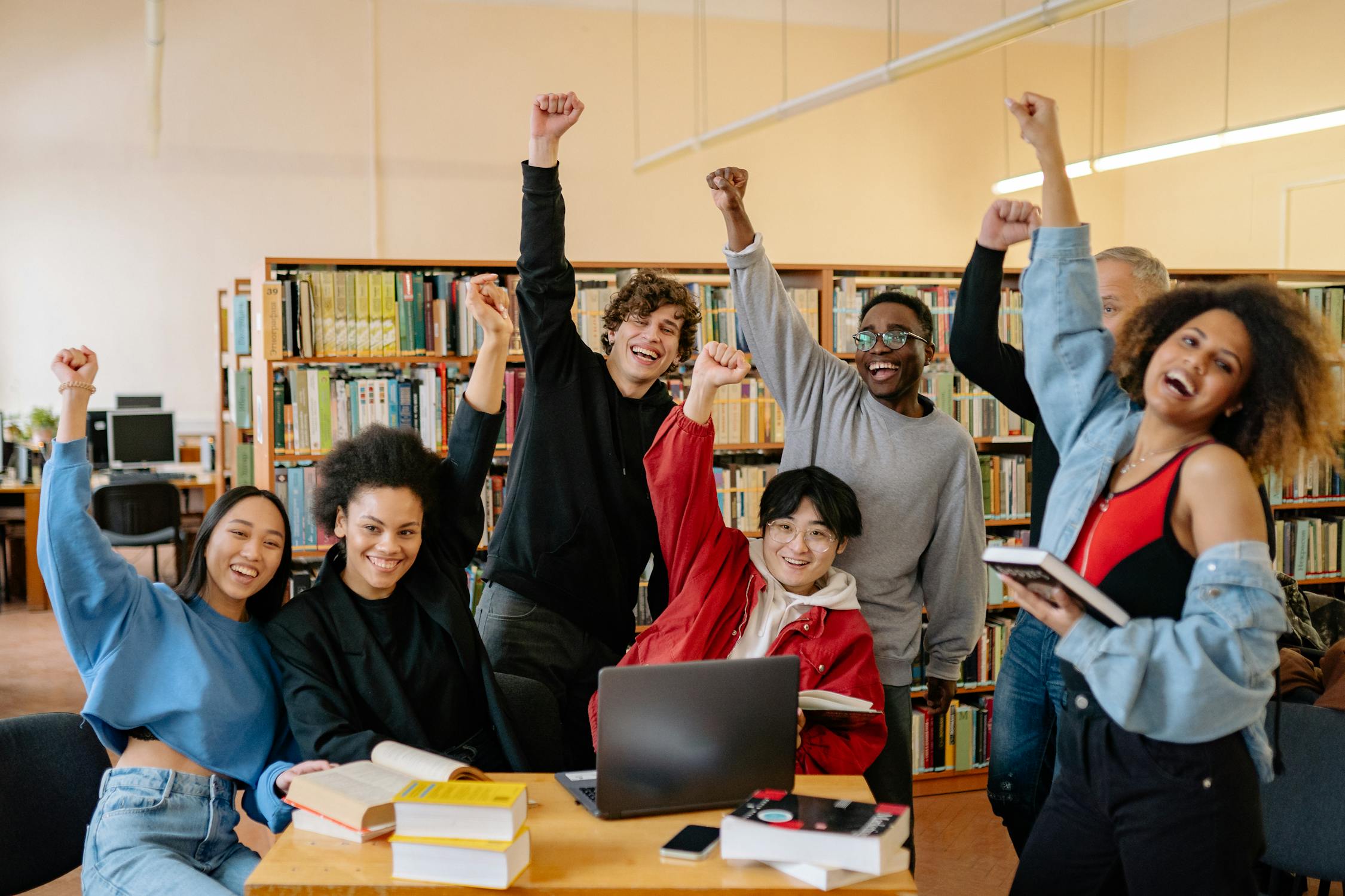 Happy students